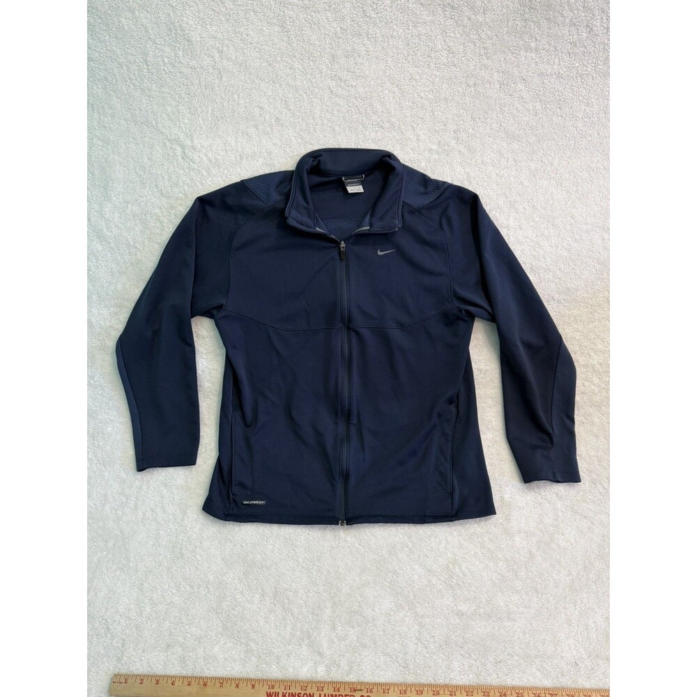 Nike Sphere Dry Pullover Men's Large Blue Sweater Half Zip Long Sleeve